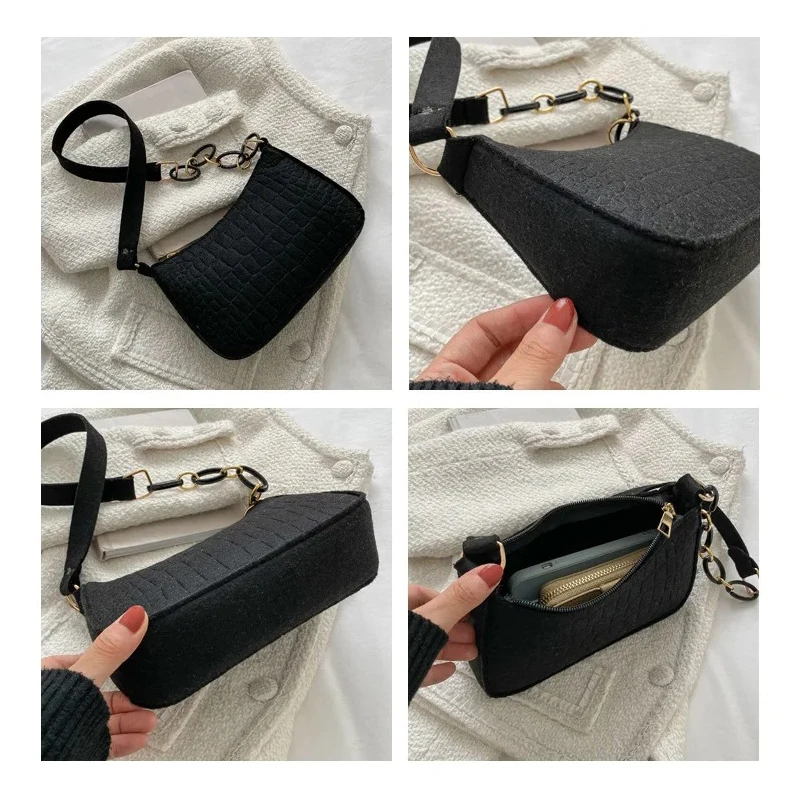 Half Moon Crescent - Fashion Ladies Handbag Under Crescent Small