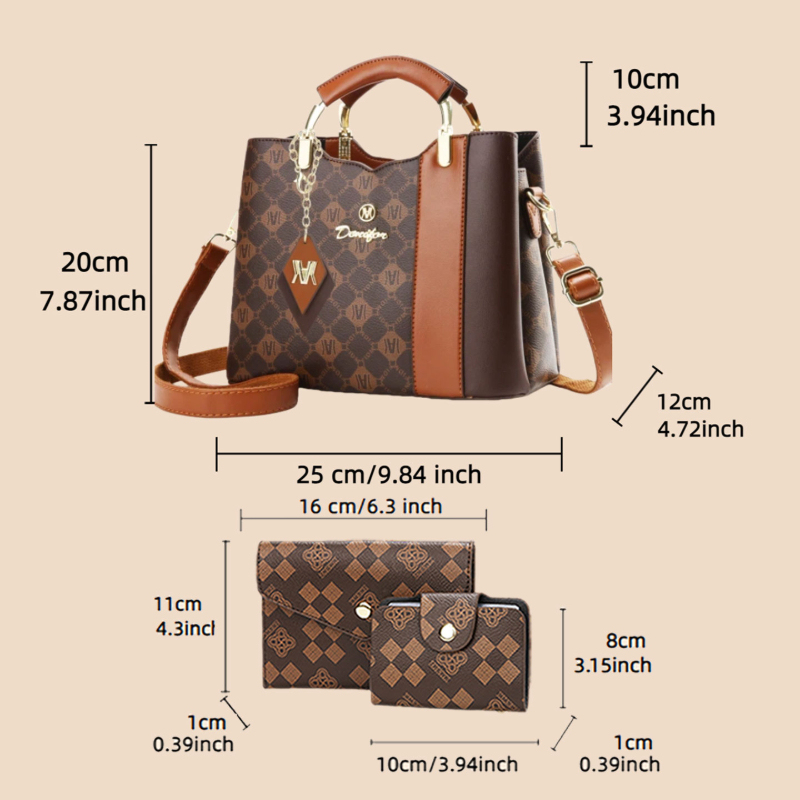 3-piece Women's Handbag Set wi - Women Bags Designer recension och pris