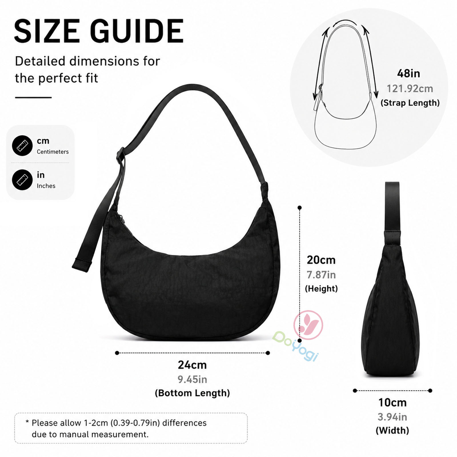 Medium Nylon Crescent Bag Nylo - Half Moon Crescent recension och pris