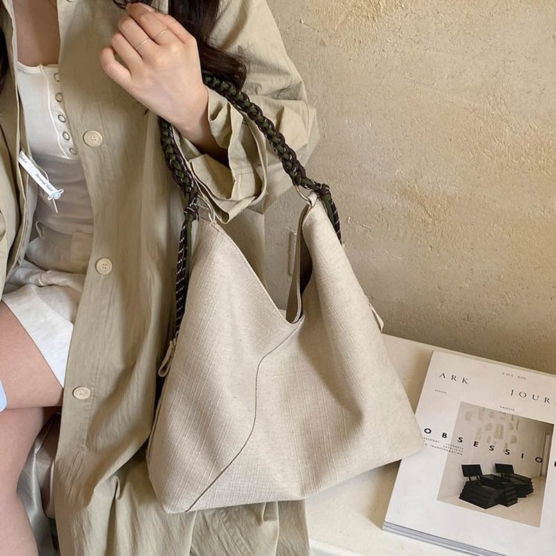 Women Cream Ribbed Hobo Bag Wi - Hobo Bag Slouchy recension och pris