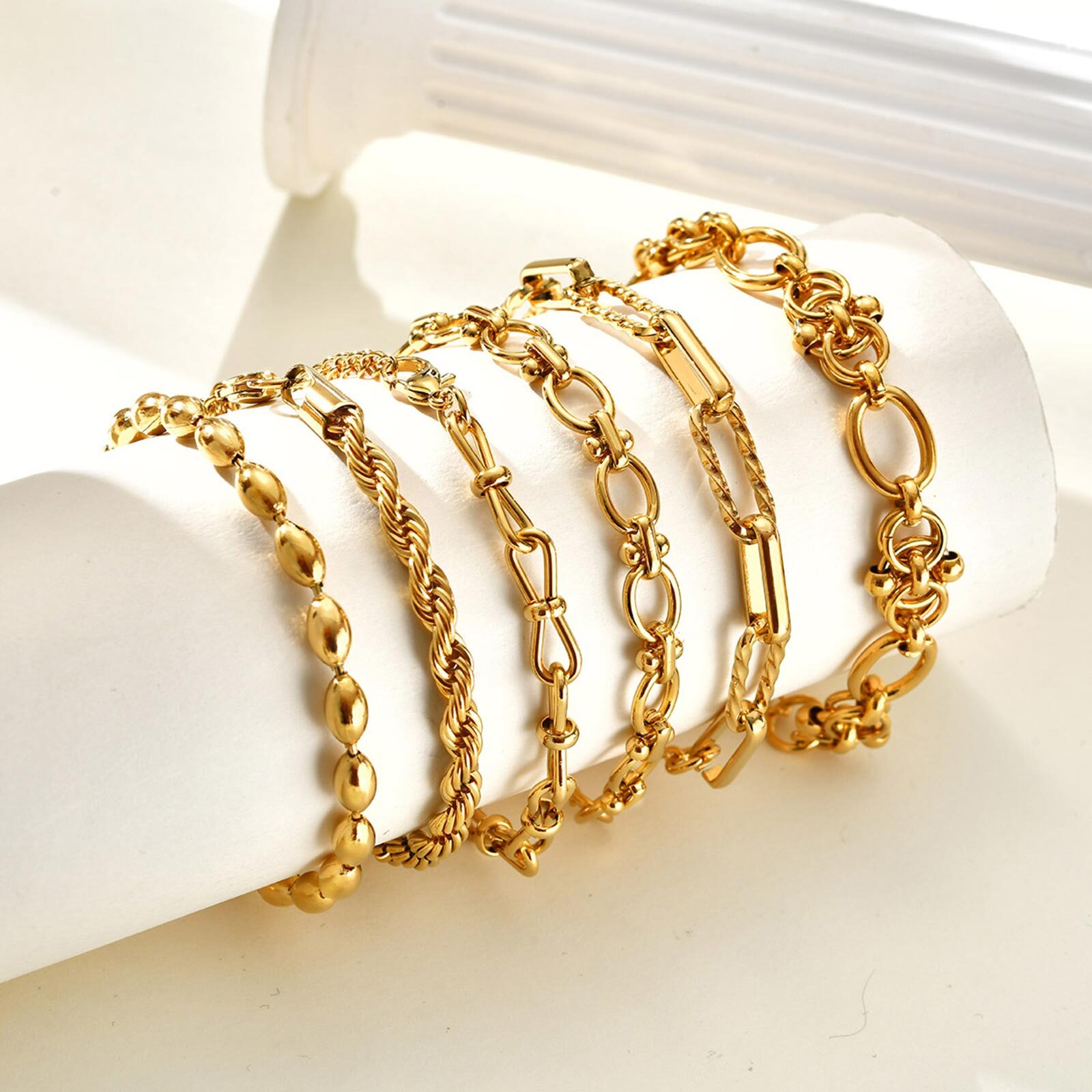 Gold Plated Chunky Chain Brace - Women Bags Price recension och pris