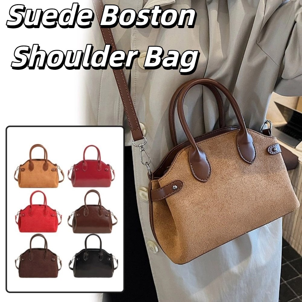 Shoulder Bag Suede Boston Shou - Hobo Bag Slouchy recension och pris