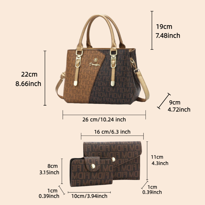 3-piece women's bag set, luxur - Women Bags Daily Use recension och pris