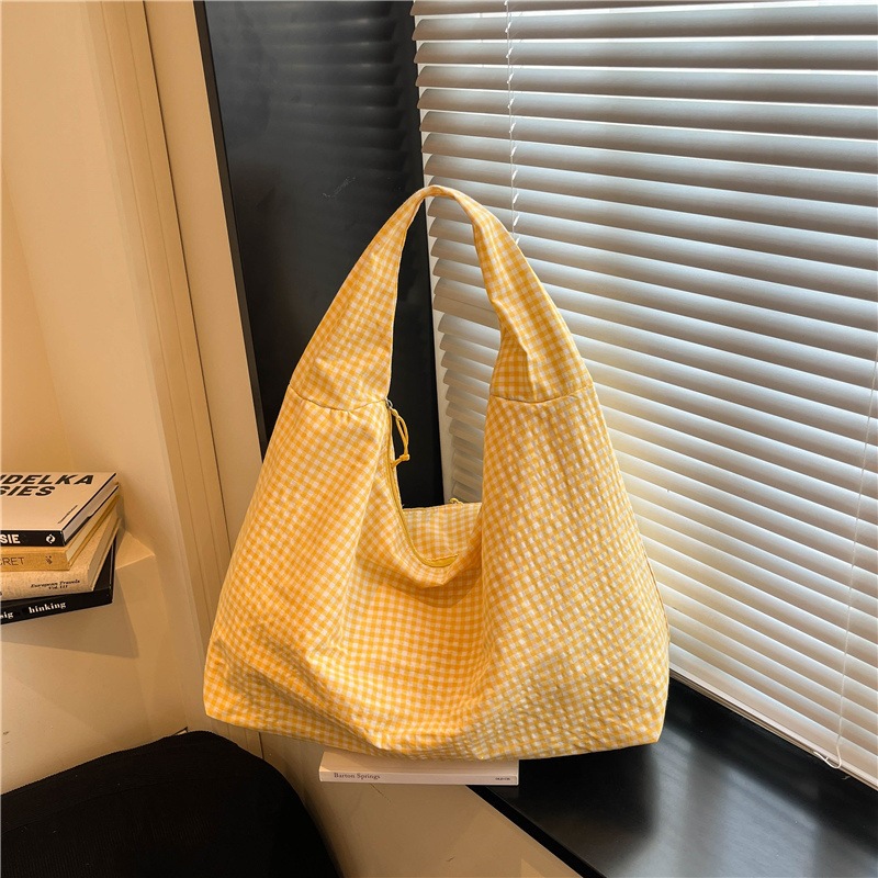 Custom Logo Pastel Gingham Slo - Hobo Bag Slouchy recension och pris