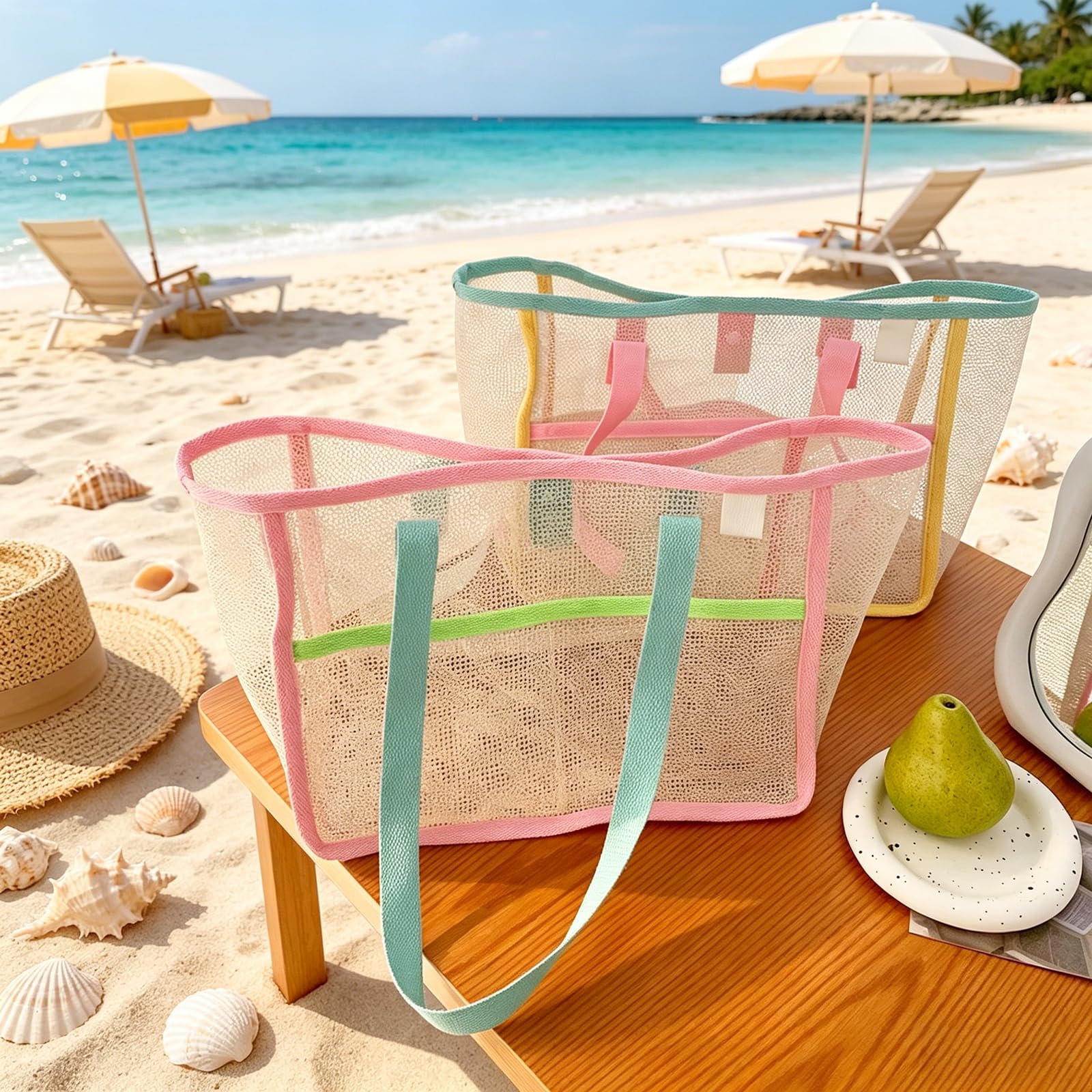 Beach Bags for Women Colorful  - Women Bags Daily Use recension och pris