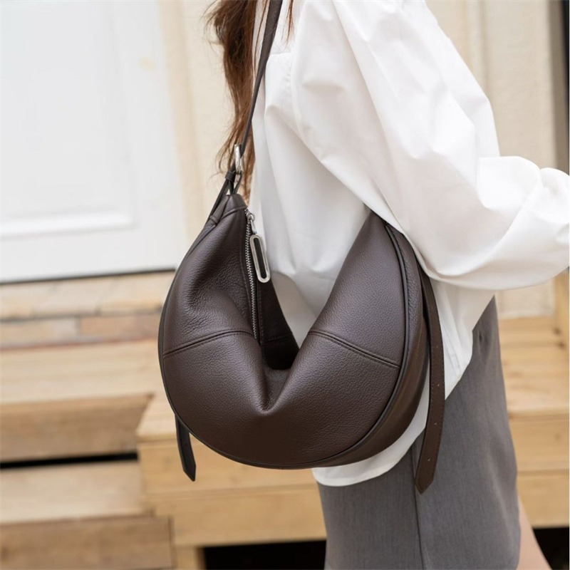 BURMINSA Genuine Leather Cresc - Hobo Bag Slouchy recension och pris