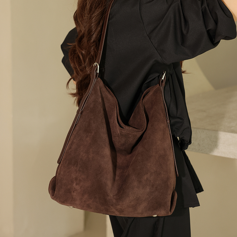 Women's Genuine Suede Cowhide  - Hobo Bag Slouchy recension och pris