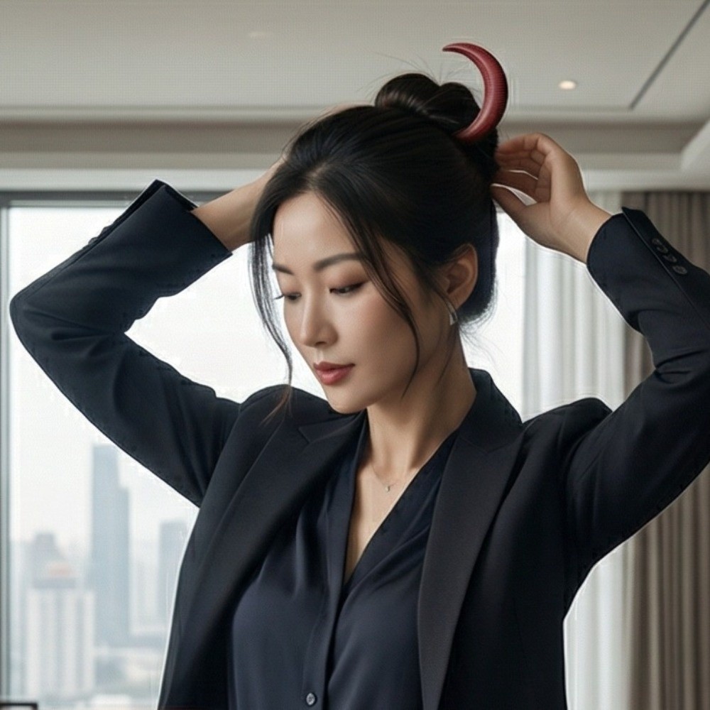 Elegant Crescent Hair Fork Han - Half Moon Crescent recension och pris