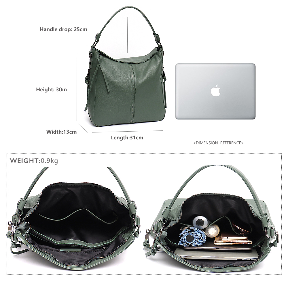 SC Real Cow Leather Slouchy Sh - Hobo Bag Slouchy recension och pris