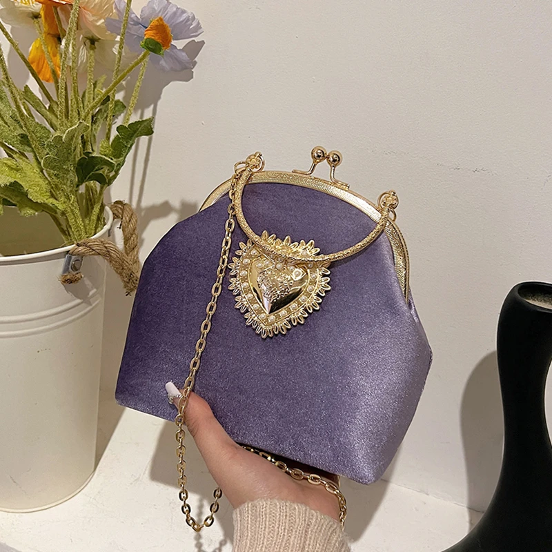 Chains Velvet Frame Heart Dinn - Women Bags Sale recension och pris