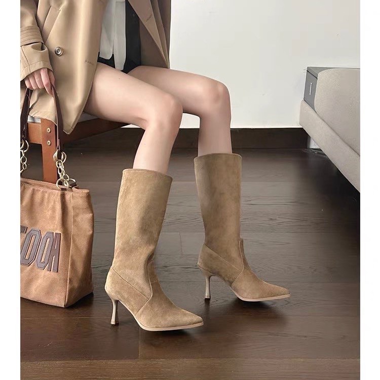 Cow Suede Mid-calf Modern Boot - Women Bags Sale recension och pris