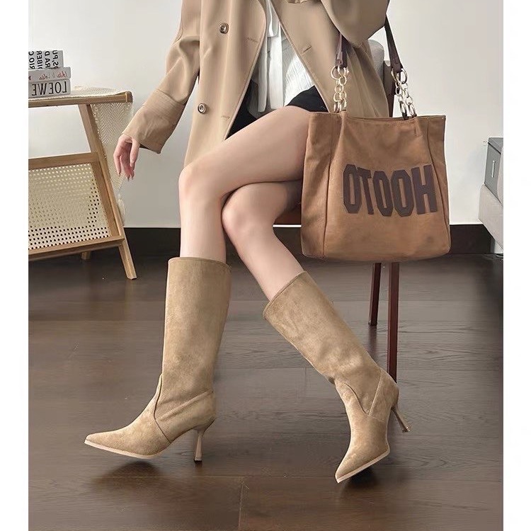 Cow Suede Mid-calf Modern Boot - Women Bags Sale recension och pris