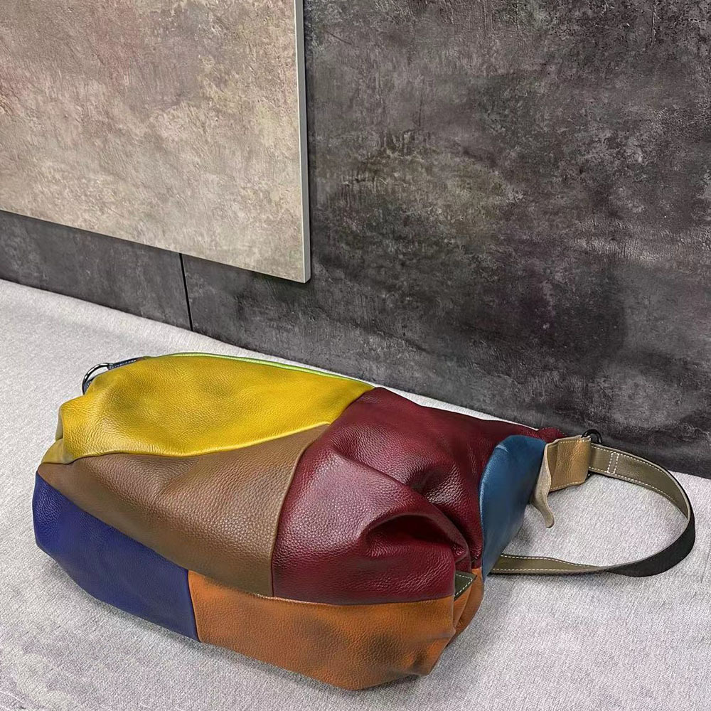 Oversized Female Genuine Leath - Hobo Bag Slouchy recension och pris
